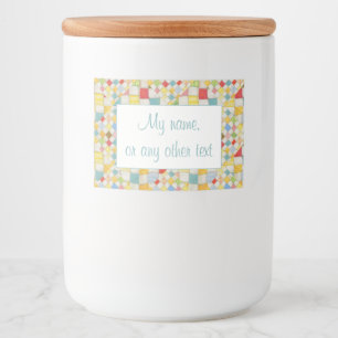 QUILT MOSAIC 2 "x3" Label / Horizontaal Voedselcontainer Etiket