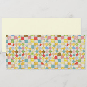 QUILT MOSAIC 4x9.25 Carte plate / Crème / Horizont