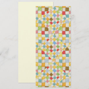 QUILT MOSAIC 4x9.25 Platte Kaart / Cream / Vertica