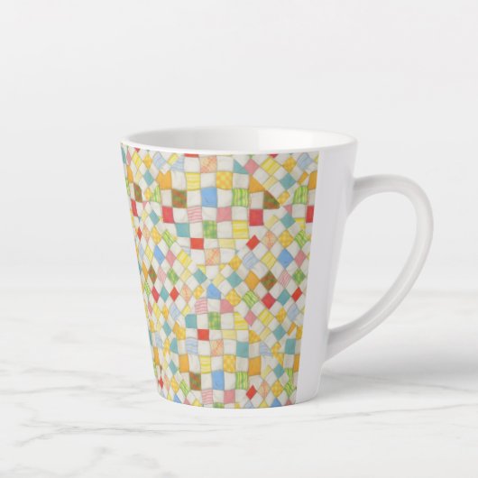 QUILT MOSAIC Latte Mug (Droite)