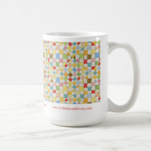 QUILT MOSAIC Zakelijke ID Hoge Witte Mok