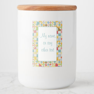QUILT MOZAÏEK 2"x3" Labels / Verticaal Voedselcontainer Etiket