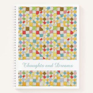 QUILT MOZAÏEK 8.5x11 Spiraalvormig Notitieboek + T