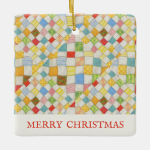 QUILT MOZAÏEK Keramiek Vierkant Ornament + Tekst