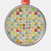 QUILT MOZAÏEK Premium Rond Ornament (Voorkant)