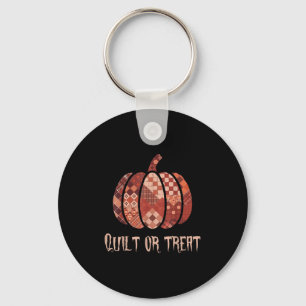 Quilt of Treat Patchwork Pumpkin Quilters Herfst H Sleutelhanger