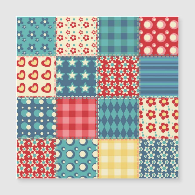  quilt: patchwork achtergrondpatroon. (Voorkant)