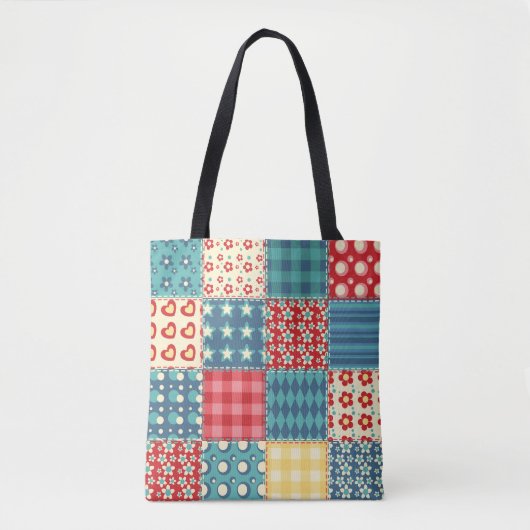 quilt: patchwork achtergrondpatroon. draagtas (Voorkant)