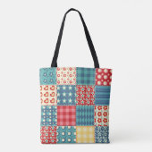 quilt: patchwork achtergrondpatroon. draagtas (Achterkant)