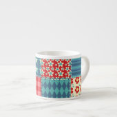 quilt: patchwork achtergrondpatroon. espresso kop (Voorkant rechts)