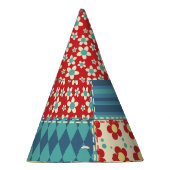 quilt: patchwork achtergrondpatroon. feesthoedjes (Rechts)