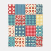  quilt: patchwork achtergrondpatroon. fleece deken (Voorkant)