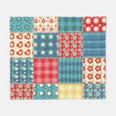  quilt: patchwork achtergrondpatroon. fleece deken (Voorkant (Horizontaal))