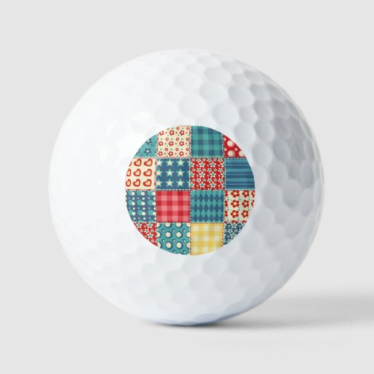  quilt: patchwork achtergrondpatroon. golfballen (Voorkant)