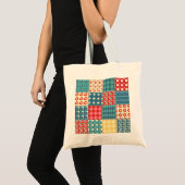  quilt: patchwork achtergrondpatroon. tote bag (Voorkant (product))