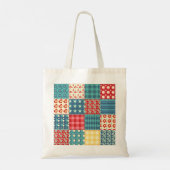  quilt: patchwork achtergrondpatroon. tote bag (Achterkant)