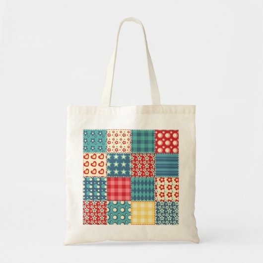  quilt: patchwork achtergrondpatroon. tote bag (Voorkant)