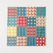 quilt: patchwork achtergrondpatroon. wandkleed (Voorkant (horizontaal))