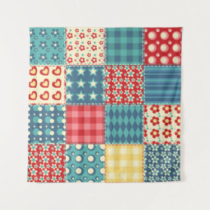quilt: patchwork achtergrondpatroon. wandkleed