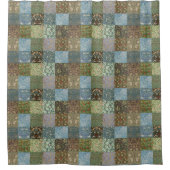 Quilt Patchwork  William Morris Pattern Douchegordijn (Voorkant)