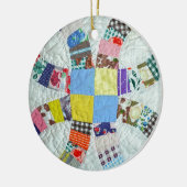 Quilt patroon keramisch ornament (Links)
