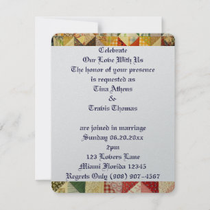 Quilt Patroon Liefde Huwelijk Bruid Bruidegom Vred Kaart