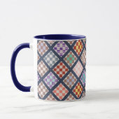 Quilt Pattern Art Cup Mok (Links)