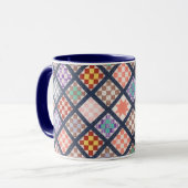 Quilt Pattern Art Cup Mok (Voorkant links)