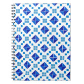 Quilt Pattern Blue Notitieboek (Voorkant)