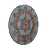 Quilt Pattern - Castle in Brown and Blue Dartbord (Voorkant Links)