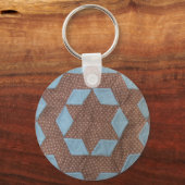 Quilt Pattern - Castle Quilt Block Sleutelhanger (Voorkant)