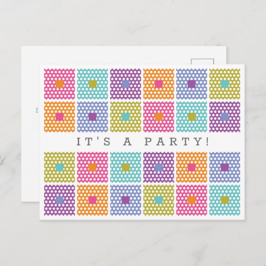 Quilt Pattern Polka Dot Fabric Briefkaart (Voorkant / Achterkant)