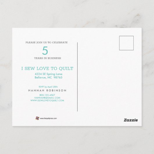 Quilt Pattern Polka Dot Fabric Briefkaart (Achterkant)