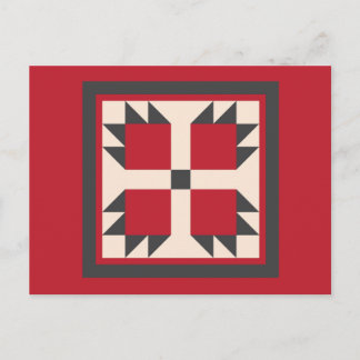 Quilt Postcard - Bearcat Block Briefkaart