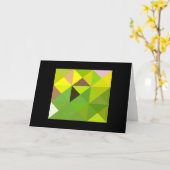 Quilt Square Green Tones Note Kaart (Gele Bloem)