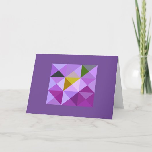 Quilt Square Lavender Tones Note Kaart (Voorkant)