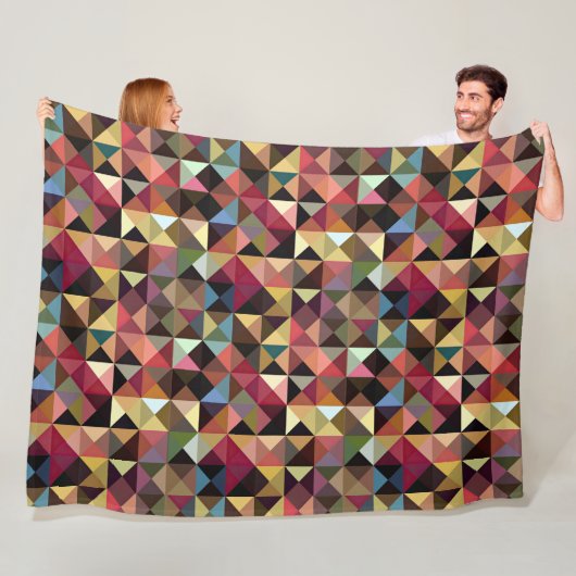 Quilt Square Pattern Fleece Deken (In situ)