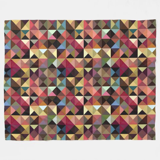 Quilt Square Pattern Fleece Deken (Voorkant (Horizontaal))