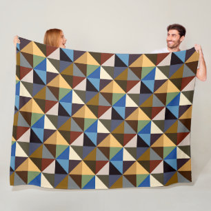 Quilt Square Pattern Fleece Deken