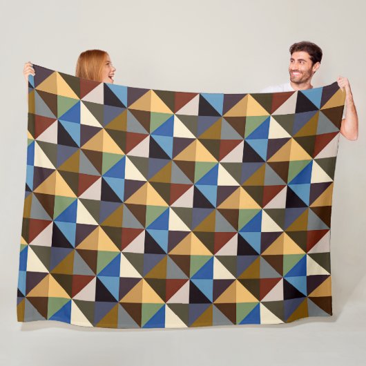 Quilt Square Pattern Fleece Deken (In situ)