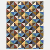 Quilt Square Pattern Fleece Deken (Voorkant)