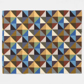 Quilt Square Pattern Fleece Deken (Voorkant (Horizontaal))