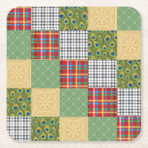 Quilt Squares Fun Faux Quilt Onderzetter