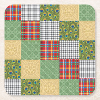 Quilt Squares Fun Faux Quilt Onderzetter
