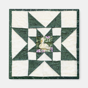 Quilt Star Duck Design Magnet Magneet