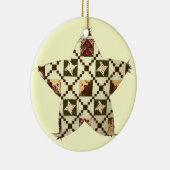 Quilt Star Keramisch Ornament (Rechts)
