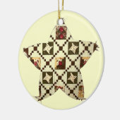 Quilt Star Keramisch Ornament (Links)