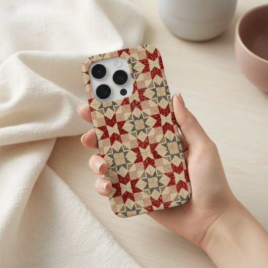Quilt Star Phone Case Vintage Patchwork Geometric