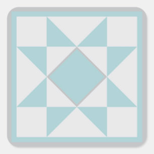 Quilt Stickers - Ster (blauw/grijs)