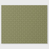 Quilt Style Pattern 02 - Deep Olive op Khaki Cadeaupapier (Vlak)